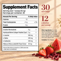 Lyrenna Supplement Facts: 1 scoop (9.3 g), 30 servings, 12 calories per scoop, other ingredients, contains fish (tilapia)